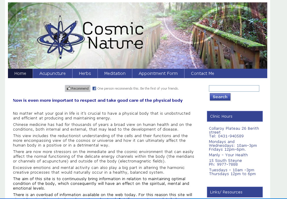health acupuncture meditation website design