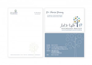 Clinical Psychologist business card and letterhead design 