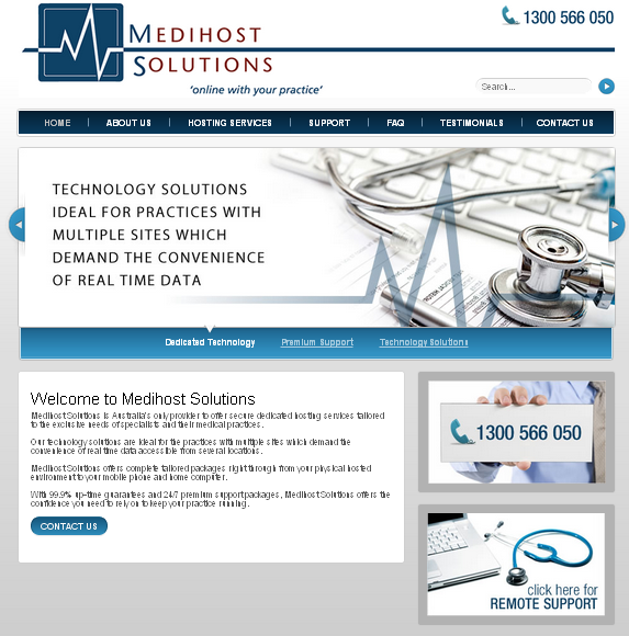 Medical practitioner website design
