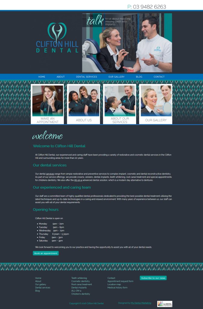 dental website design